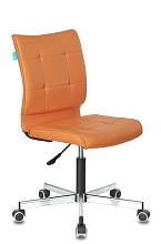 Кресло компьютерное Бюрократ оранжевый лофт +экокожа